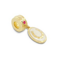 Lauren G. Adams Gabriella Gold & White Horse Shoe Charm With Gold Bead